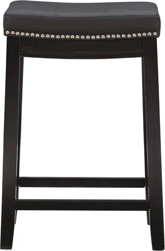 Vista 7 de Linon Claridge Taburete de mostrador, negro, 26 x 18 x 12.75 pulgadas