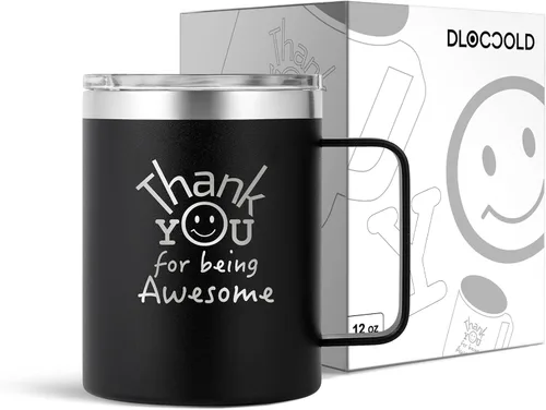 Vista 26 de DLOCCOLD Regalos de agradecimiento para hombres por ser impresionante taza para compañeros de trabajo, día de cumpleaños para mujeres