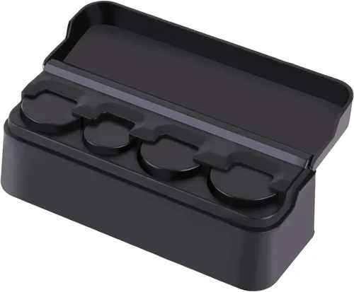 Vista 3 de Keenso Soporte para automóvil, caja de almacenamiento portátil, caja de almacenamiento negra para cambios, caja de almacenamiento para automóvil
