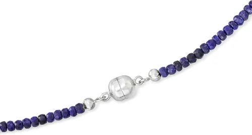 Vista 3 de Ross-Simons Collar de piedras preciosas con cuentas de plata de ley 80-90 ct. tw., Gema, Zafiro