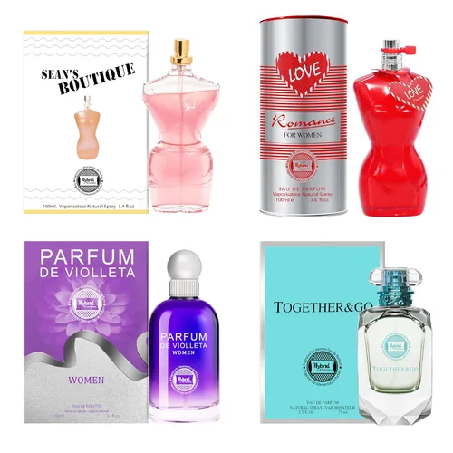Vista 26 de Hybrid & Company Mujer 4 unids Black Opinion La Vie En Rose Paris Para Su Primavera Floración Perfume Natural Spray Fresco Fragancia