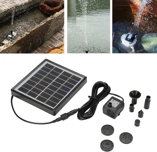 Vista 3 de Bomba de fuente solar, filtros circulares y cartucho de medios de filtración, filtros de piscina, kit de panel solar alimentado por energía solar