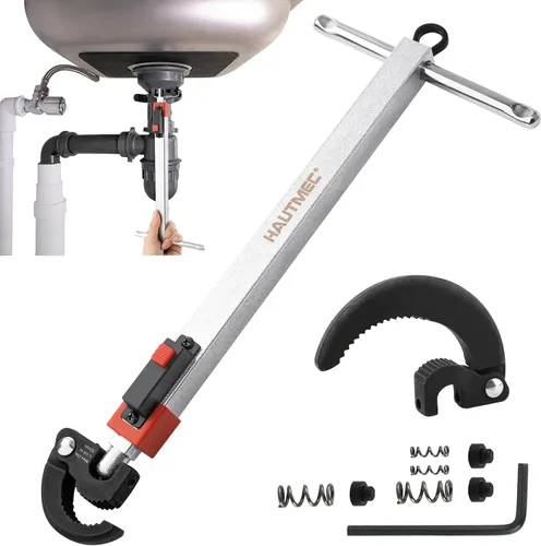 Vista 10 de HAUTMEC Llave de Lavabo Profesional de 11 Pulgadas Llave de Grifo de Fregadero para Espacios Reducidos con Capacidad Ajustable de 3/8'' a 1-1/4