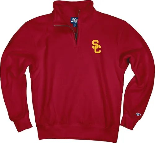 Vista 142 de Blue 84 Sudadera con cremallera de un cuarto para hombre de la NCAA