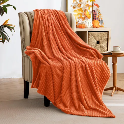 Vista 25 de MIULEE Manta de forro polar, duradera, afelpada, extra suave, cálida, acogedora, manta de franela a rayas rojas burdeos para sofá, cama, 30 x 40