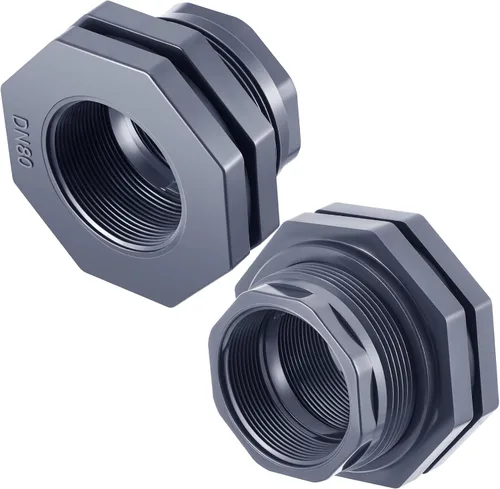 Vista 18 de 4 unids 1 pulgada mamparo montaje PVC Npt tanque conector