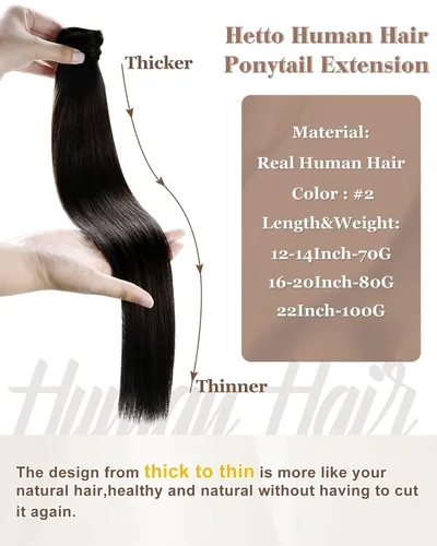Vista 12 de Hetto . Extensiones de cabello humano rizado con clip, color #1 negro azabache, extensiones de cabello humano ondulado natural para cabeza completa