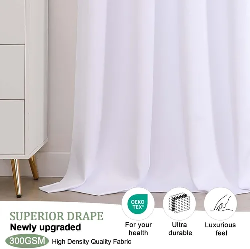Vista 39 de OWENIE Cortinas 100% opacas de 63 pulgadas de largo, 2 paneles para dormitorio, sala de estar, cortinas superiores con ojales con aislamiento Negro