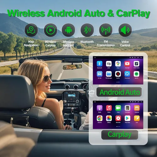 Vista 4 de [4+64G] Android 13 Estéreo de coche con Carplay inalámbrico y Android Auto para Ford F150 2009 2010 2011 2012 2013 2014 9.7 pulgadas pantalla táctil