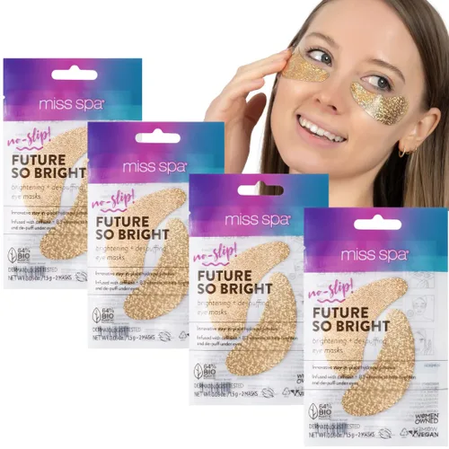 Vista 8 de MISS SPA Parches para debajo de los ojos, mascarillas iluminadoras para los ojos con vitaminas de cafeína B3, mascarillas hidratantes para arrugas