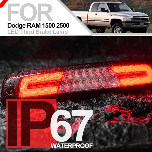 Vista 8 de Luz de freno LED de tercera luz de freno trasera de lente roja, luz de freno de montaje alto, lámpara de carga para Chevy Silverado/GMC Sierra 1500