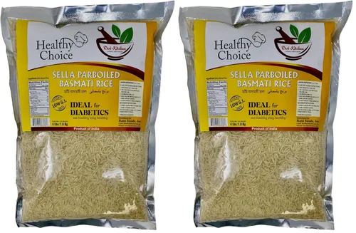 Vista 5 de Desi Kitchen All Natural Calidad Premium Vegano Sela Parboiled/Diabetics Basmati Rice 4lbs (1.8kg)