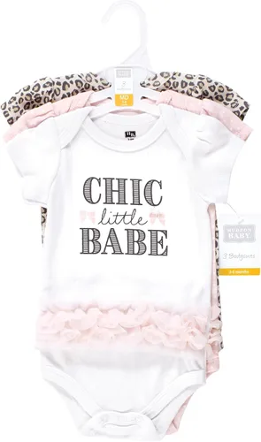 Vista 322 de Hudson Baby baby-girls Cotton Bodysuits 3-pack