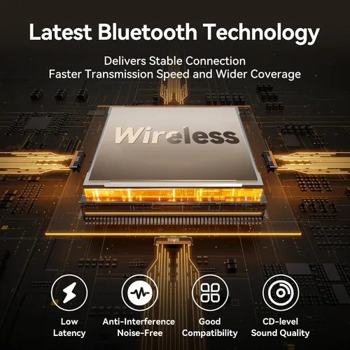 Vista 6 de Receptor transmisor Bluetooth, compatible con 2 AirPod/auriculares, pantalla de nivel de batería HD, baja latencia, interfaz de audio de 0.138 in