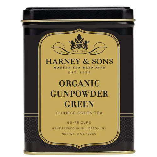 Vista 2 de Harney & Sons Pólvora orgánica verde, hoja suelta lata de 8 onzas