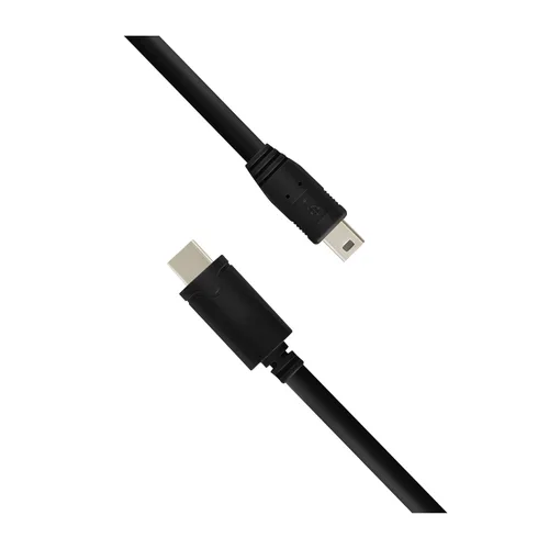 Vista 4 de Cable mini USB de 5 pines a USB tipo C de 20 pies - Cable de conexión extra largo - Compatible con Canon, GoPro, micrófonos Yeti, cámaras