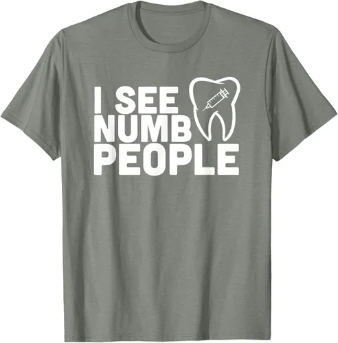 Vista 67 de I see Numb People - Camiseta de regalo para dentista dental, Negro, S