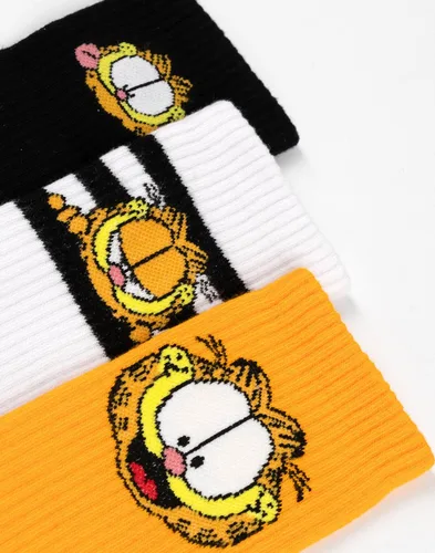 Vista 4 de Garfield Calcetines 3 Pack Adultos Unisex Gato Película Multicolor Calzado