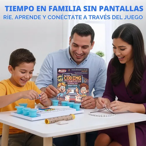 Vista 7 de Kit de ciencia My First Coding & Computer Science Kit, de Playz – Aprende sobre códigos binarios, cifrado, algoritmos y pixelación a través