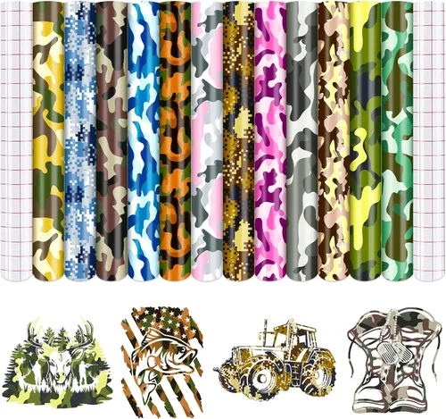 Vista 14 de Vinilo adhesivo permanente con estampado de animales africanos, 12 hojas de 12 x 10 pulgadas para manualidades de vasos Estampado De Animales -12