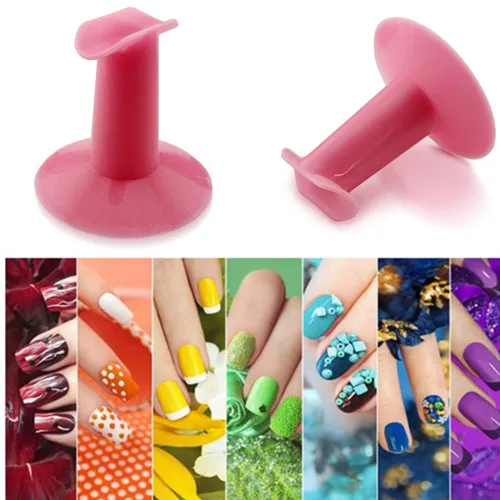 Vista 4 de Soporte de plástico para dedos, soporte profesional para arte de uñas, para salón de pintura, soporte práctico de accesorios de diseño
