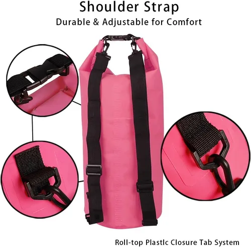 Vista 3 de Bolsa seca flotante impermeable Bear Outdoor, para canotaje, kayak, senderismo, snowboard, acampada, rafting, pesca y excursionismo