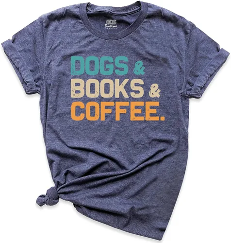 Vista 2 de Camiseta Books Dogs Coffee Beach