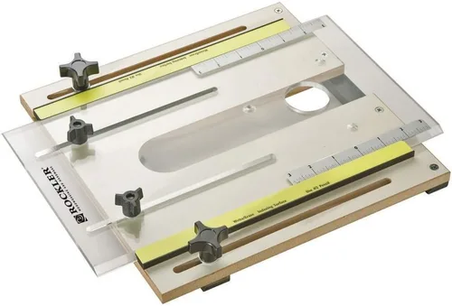Vista 2 de Rockler Plantilla de estriado de enrutador - Plantilla de enrutador para flautas perfectas - Spline es fácil de personalizar para taladro