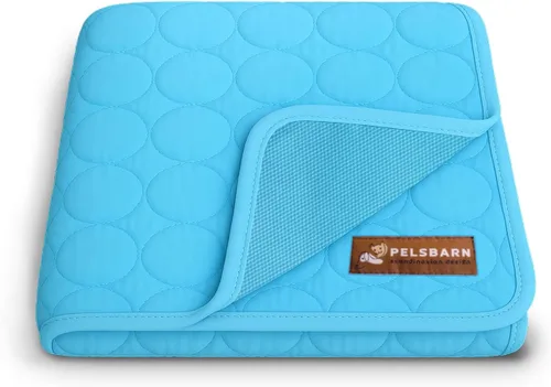 Vista 11 de Pelsbarn Tapete refrescante para perros, comodidad de verano de seda de hielo, auto refrescante, antideslizante, duradera y lavable, tapete