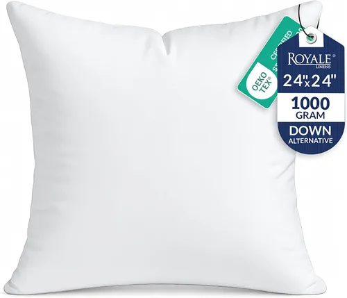 Vista 16 de ROYALE LINENS Relleno de almohada de 14 x 18 pulgadas, relleno alternativo de plumón, paquete de 1 almohada rectangular, almohadas de cama y sofá
