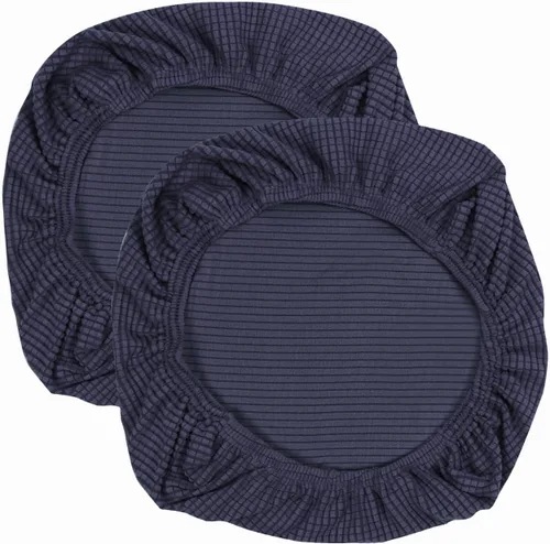 Vista 15 de Yikko - Fundas elásticas de jacquard con licra, con textura de grano de maíz, para sillas, aptas para oficina, comedor, bar, fundas para asientos