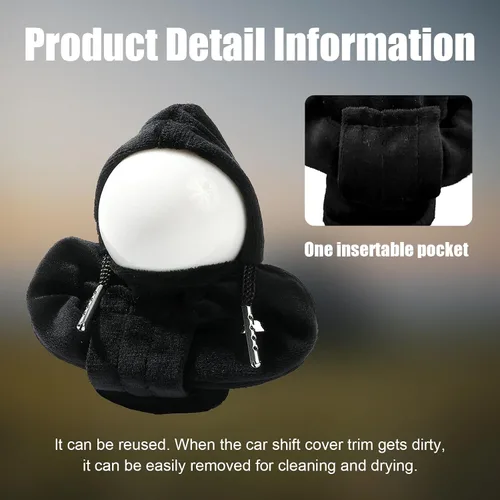 Vista 3 de Ziciner Funda para palanca de cambios de coche, diseño de suéter a la moda, protector de cambios suave universal, accesorios de decoración