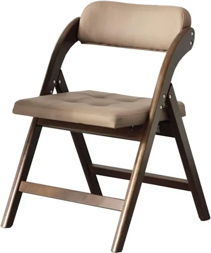 Vista 8 de Sillas de oficina plegables de madera maciza con asientos acolchados, sillas de cocina, ideales para reuniones familiares, adecuadas para comedor