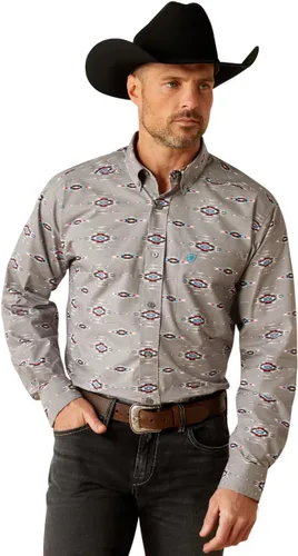 Vista 10 de Camisa de sarga con logotipo del equipo ARIAT de ajuste clásico para hombre Sea Scape USA 3X-Large Turkish Sea