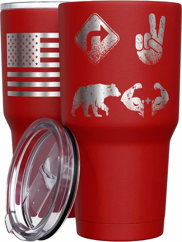 Vista 19 de We The People Holsters - Vaso térmico de 30 onzas, 0% Liberal, Negro
