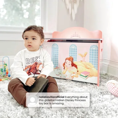 Vista 5 de Delta Children Caja de juguetes de lujo, princesa Disney Disney Princess