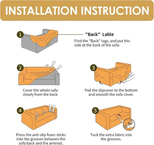 Vista 6 de IMYOGI Fundas para sofá de alta elasticidad, funda de sofá suave, funda de poliéster elástico para sofá de 1, 2, 3, 4 plazas, protector de muebles