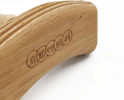 Vista 2 de barenx Herramienta de masaje Gua Sha de madera para liberar la espalda, piernas, brazos, dolor de hombro