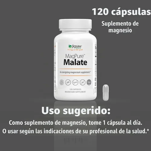Vista 7 de Jigsaw Health MagPure Malato, Cápsulas de Magnesio Premium, 120 Cápsulas
