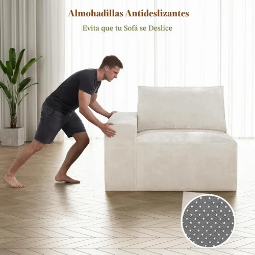 Vista 5 de Vesgantti Sofá modular sin hueso de 114 pulgadas, moderno sofá de 5 plazas en forma de U con 2 otomanas y asientos profundos, sofás de nube