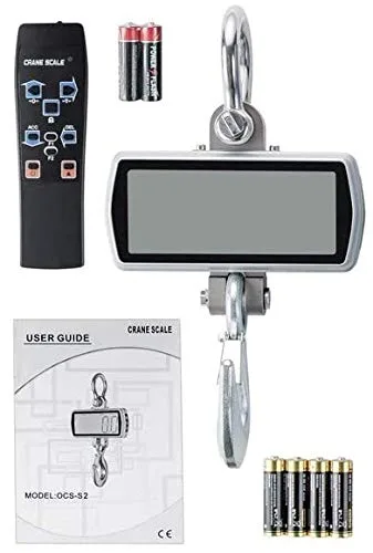 Vista 6 de VisionTechShop Báscula digital de grúa, VTS-CD 2000lb 2,204.6 lbs Escala colgante compacta resistente Pantalla LCD de tecla táctil para fábrica