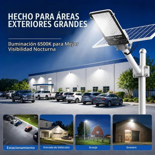 Vista 4 de Luz de calle solar de WYWNA, IP66 impermeable luces solares comerciales al