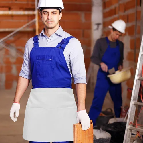 Vista 4 de ARTIBETTER Delantal de trabajo resistente al agua con bolsillo grande, delantal de herramientas de poliéster para hombres y mujeres para cocinar