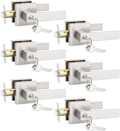 Vista 83 de KNOBWELL - Juego de cerradura con 1 picaporte resistente para puertas de una cara, ideal para puertas interiores reversibles, 0.93 libras