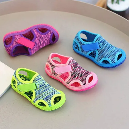Vista 6 de Niño Lindo Agua Acuática Zapatos NiñosNiñas Sandalias De Playa Ligero Transpirable Verano Deportes Al Aire Libre Cerrado-Toe Zapatos