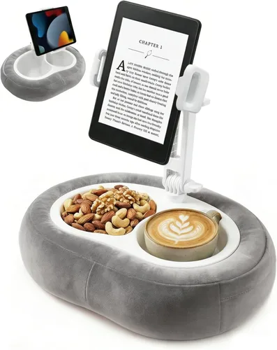 Vista 9 de Miledi Soporte de almohada para tableta, compatible con Kindle de 5 a 12.9 pulgadas, iPad, teléfono/tableta, soporte giratorio de 360° para cama