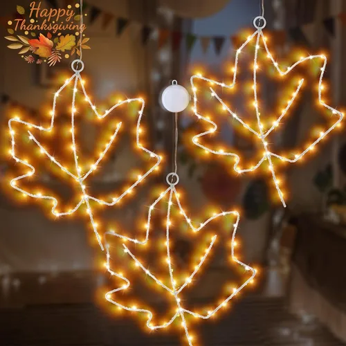 Vista 8 de Red White and Blue Lights,3Pack 4th of July Decorations Iron Framed Hanging Patriotic Star Lights 145LED USB Operated Indoor Window Light for Fourth