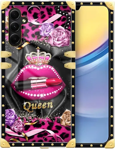 Vista 95 de Funda compatible con Samsung Galaxy A03S 4G, TPU suave de lujo y parte trasera de policarbonato duro para niñas y mujeres, funda protectora a prueba