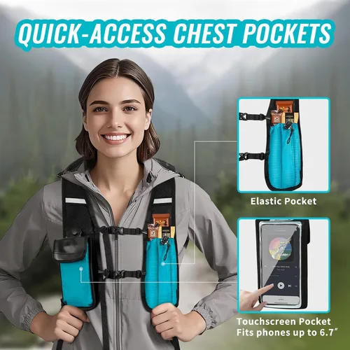 Vista 2 de HOZMOZ Mochila de senderismo pequeña de 10L para mujeres y hombres, mochila plegable de viaje, mochila plegable para acampar y senderismo