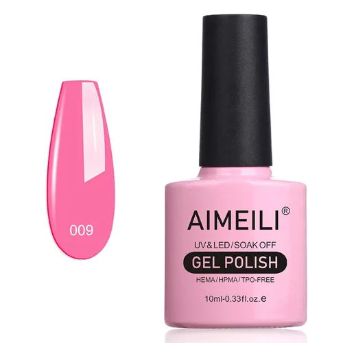 Vista 10 de AIMEILI Soak Off U V LED Esmalte de uñas de gel negro, sin hema, libre de crueldad, arte de uñas vegano, Blackpool (007) 0.3 fl oz
